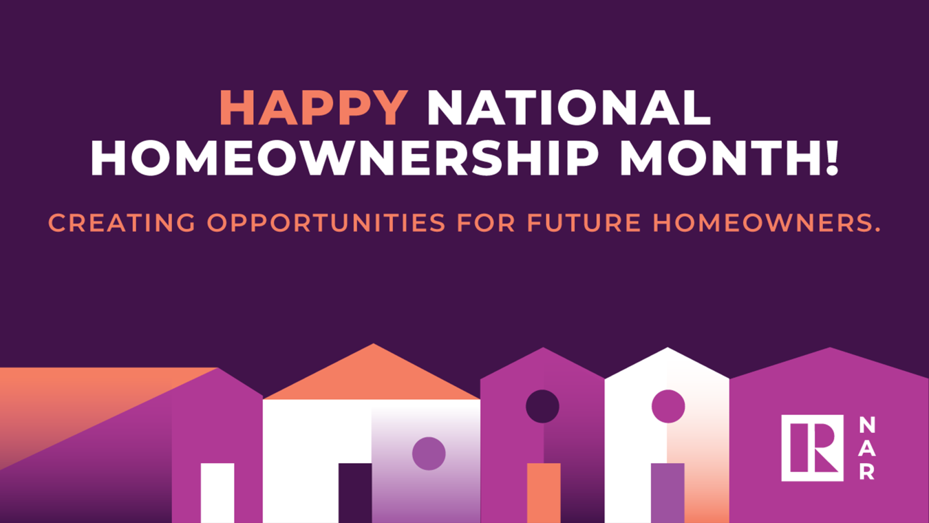 Happy National Homeownership Month. Creating Opportunities for future homeowners. 