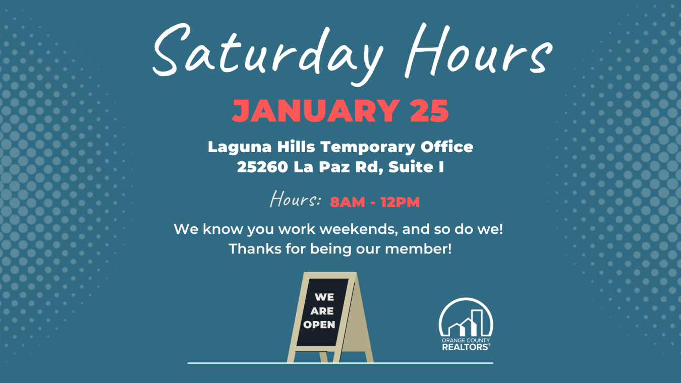  Saturday Hours January 25th from 9am-12pm