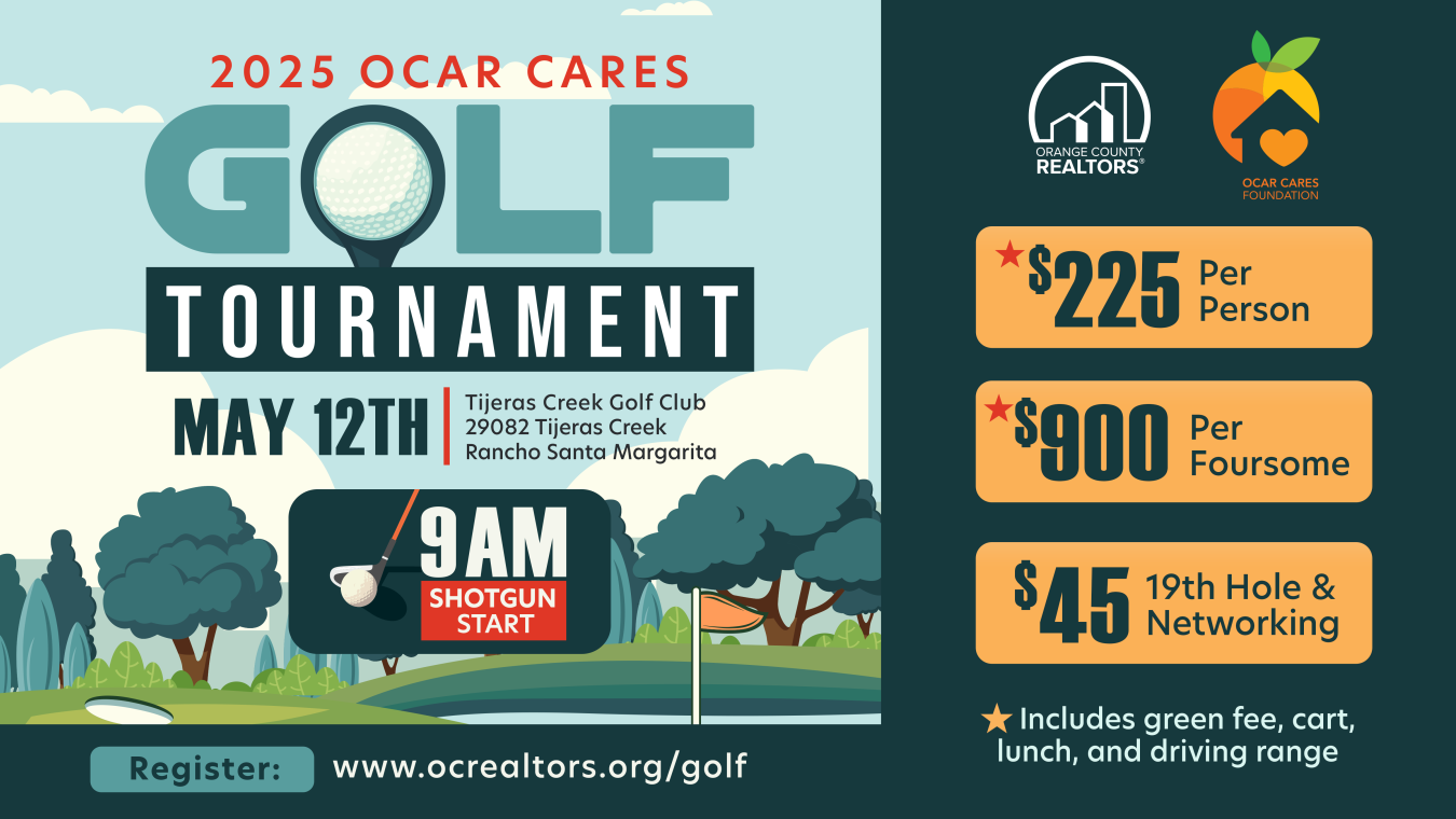 2025 OCAR Cares golf tournament. For more info visit www.ocrealtors.org/golf